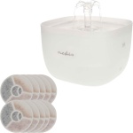 Haustier Trinkbrunnen 2L mit 10 Ersatzfiltern – Ultra leiser Wasserautomat fü...