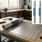 2er-Set Minimalistische Klebefolie in Metalloptik, silber – Hochwertige Dekof...