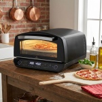 Pizzaofen elektrisch 450°C mit Pizzastein, 2200W Indoor Ofen für 33cm Pizza, ...
