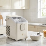 Eiswürfelmaschine - Kompakter Ice Maker Retro-Design mit 0,8L Wassertank & 12...