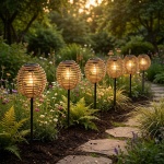 6er-Set Elegante Solar-Steckleuchte für Garten & Terrasse: Robuste LED Solarl...