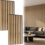 8er-Set Wandpaneele 60x30 cm in edler Holzoptik – Akustik-Wandverkleidung aus...
