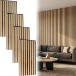 16er-Set Wandpaneele 60x30 cm in edler Holzoptik – Akustik-Wandverkleidung au...