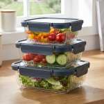 Frischhaltedosen Set aus Borosilikat-Glas – 3 Dosen (640 ml, 1040 ml, 1480 ml...