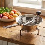 Profi-Passiermühle mit 3 Sieben aus Edelstahl für Gastronomie & Küche - Hochw...