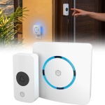 Smarte WLAN Funk Klingel Weiss – kabellose Türklingel für Smart Home, App-Ste...