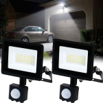 2er-Set LED Flutlichtstrahler mit Bewegungssensor – 1620 Lumen Aussenstrahler...