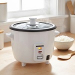 Reiskocher 0,6L mit Dampfgarereinsatz 300W – Antihaftbeschichteter Innentopf,...