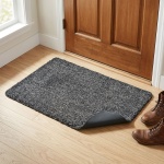 Schmutzfangmatte 70x46 cm Schwarz-Weiss - Fußmatte mit rutschfester TPR-Unter...