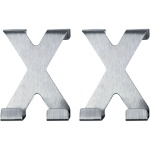 Doppeltürhaken X-Form Edelstahl – 2er Pack Türhaken ohne Bohren,je 5x6,5cm, R...