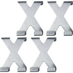 Doppeltürhaken X-Form Edelstahl – 4er Pack Türhaken ohne Bohren,je 5x6,5cm, R...