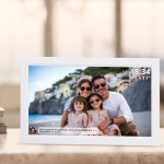 Interaktiver digitaler Bilderrahmen mit WLAN, Weiss - Grosser Full HD Fotorah...