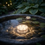 LED-Teichleuchte mit Fernbedienung: Stimmungsvolles Unterwasser-Licht mit Far...