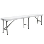 Faltbare Koffer Sitzbank 182 cm wetterfest stabile Klappbank, transportabel M...