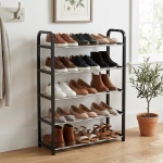 Schuhregal mit 5 Gitter-Ebenen - für 15 Paar Schuhe - Schuhablage 50x19x68 cm...