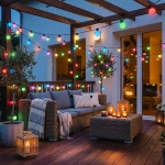 2er-Set WLAN Partylichterkette RGB 10,8 m mit je 48 LED Kugeln Ø 30 mm – App-...
