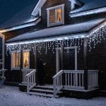 Eisregen Lichterkette WLAN 8 m mit 400 LEDs warmweiss bis kaltweiss – App- un...
