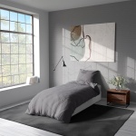 Bettwäsche-Set 135x200/80x80 cm, 100% Baumwolle mit Reissverschluss, hautsymp...