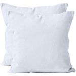 Kissenbezug 2er-Set 40x40 Weiss - Hochwertige Baumwolle Kissenhüllen für Deko...