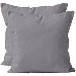 Kissenbezug 2er-Set 40x40 Grau - Hochwertige Baumwolle Kissenhüllen für Deko,...