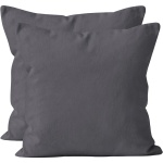 Kissenbezug 2er-Set 40x40 Anthrazit - Hochwertige Baumwolle Kissenhüllen für ...