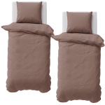 2er-Set Bettwäsche 135x200/80x80 cm, 100% Mikrofaser mit Reissverschluss, hau...