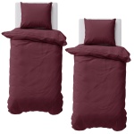 2er-Set Bettwäsche 155x220/80x80 cm, 100% Mikrofaser mit Reissverschluss, hau...