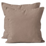 Kissenbezug 2er-Set 40x40 Nougat - Hochwertige Mikrofaser Kissenhüllen für De...