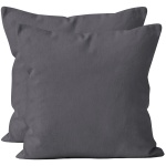 Kissenbezug 2er-Set 40x40 Anthrazit - Hochwertige Mikrofaser Kissenhüllen für...