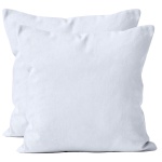 Kissenbezug 2er-Set 80x80 Weiss - Hochwertige Mikrofaser Kissenhüllen für Dek...