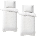 2er-Set Bettwäsche 135x200/80x80 cm, 100% Mikrofaser mit Reissverschluss, hau...