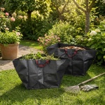 Gartentaschen mit Tragegriff, 64L, im 2er Set – Selbststehender Laub- & Garte...