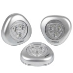 3er-Set LED Push-Lichter mit je 3 LEDs: Kompakte Touch-Lampen, batteriebetrie...