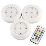 3er-Set LED Unterbauleuchten mit Fernbedienung RGB: Bunte Schrankbeleuchtung ...