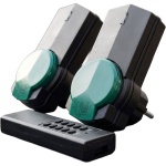Funksteckdosen-Set 3-teilig für den Aussenbereich, 2 Funksteckdosen IP44 mit ...