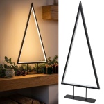 Moderne LED Deko Tannenbaum-Leuchte in Schwarz mit warmweissem Licht, 120 LED...