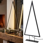 Moderne LED Deko Tannenbaum-Leuchte in Schwarz mit warmweissem Licht, 177 LED...