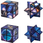 Zauberwürfel Infinity Cube 2 in 1 Set, magischer Würfel mit Galaxie und Stern...