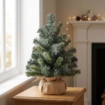 Künstlicher Weihnachtsbaum 40 cm, Mini Tannenbaum in Jute-Optik Sack, kleiner...