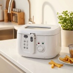 Fritteuse 2,5 l mit 1800 W, Elektro Fritteuse mit Sichtfenster, Fettfilter un...