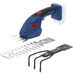 Akku Grasschere und Strauchschere 18V Set mit Harke, Rasenkantenschere 100 mm...