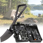 Survival Set mit Klappspaten, 10-teiliges Outdoor Notfallset in Schutzbox mit...