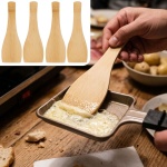 4er Set Raclette Spatel, 13,5 x 4 cm, Raclettespachtel aus Bambus, schonender...