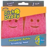 Scrub Daddy Dish Daddy Nachfüllköpfe Pink 2er-Pack, Ersatzschwamm für Spülbür...