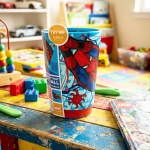Spiderman Kinder Trinkbecher mit Kippschutz 470 ml: Bunter praktischer Kunsts...