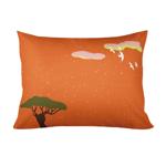 Kissenbezug Savanne Digitaldruck - 100% Baumwolle, 65x100 cm - Orange/Bunt, h...