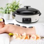 Hot Stone Massage Set mit digitaler Temperaturkontrolle – 23 Natursteine, Wär...