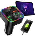 FM Transmitter mit Bluetooth 5, USB-A Ladeports und Freisprechfunktion, Draht...