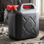Benzinkanister 10l - Robuster Kunststoff Kraftstoffkanister mit Giessrohr - S...