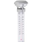 Wetterfestes Solar-Gartenthermometer mit LED-Licht: Inkl. Erdspiess, 9x59cm –...